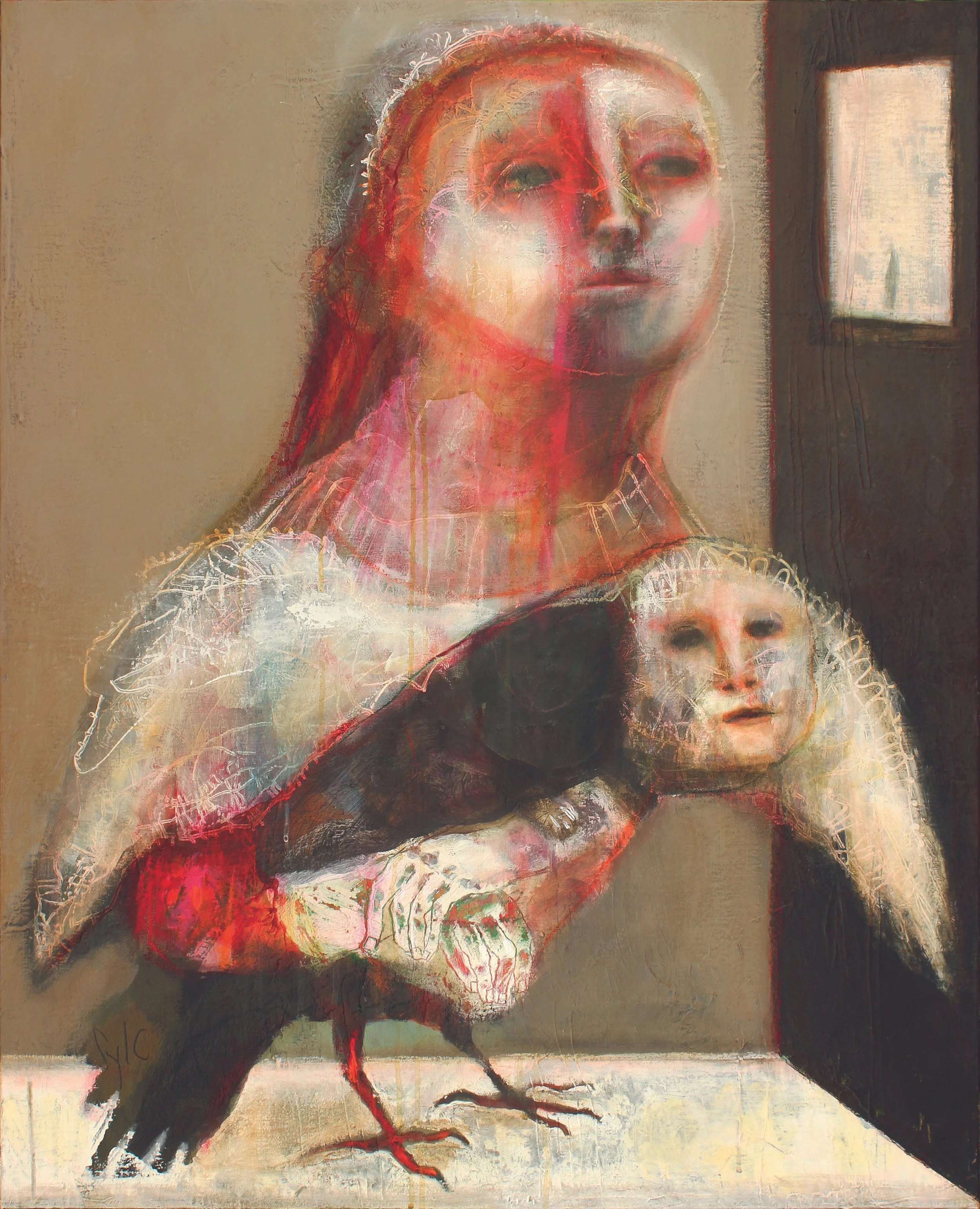 SylC11 - Human Birds (III) - 100x81cm.jpg