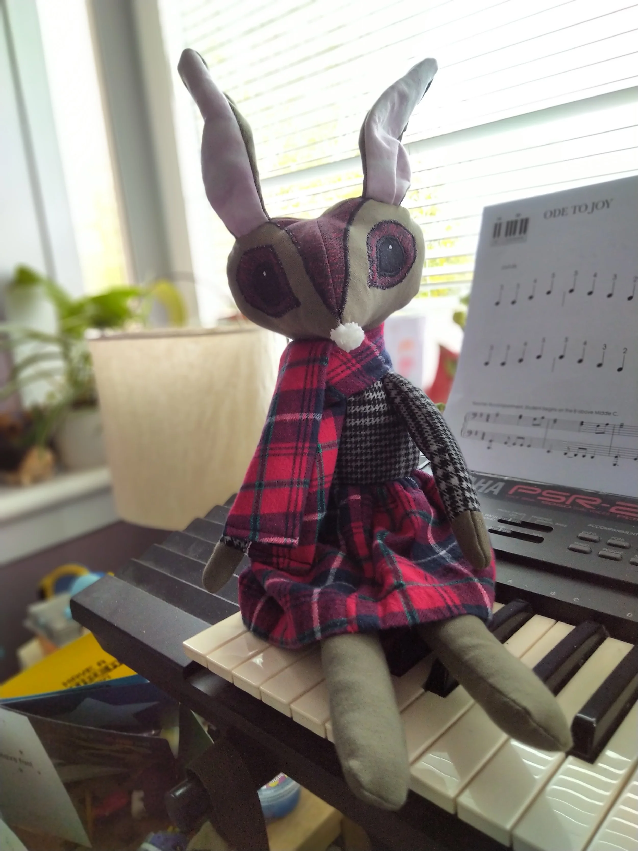 A memory rabbit made from clothing of a dearly departed.