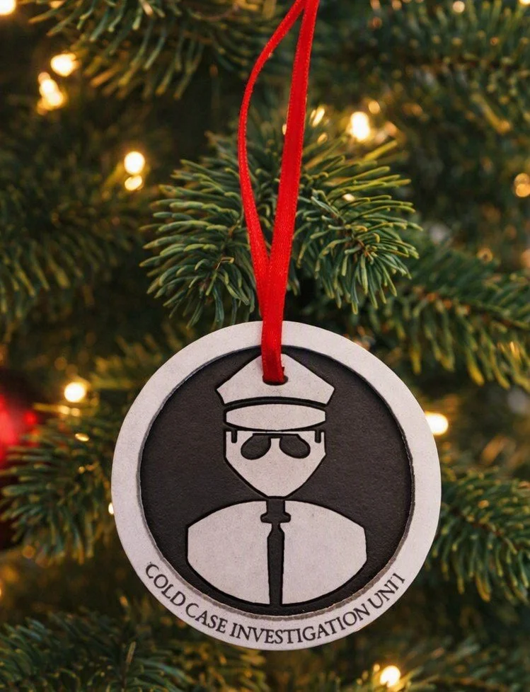 Cold Case Investigations Unit - Detective Badge Christmas Decoration