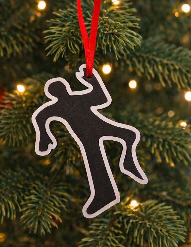 Cold Case Investigation Unit - Chalk outline Christmas Decoration