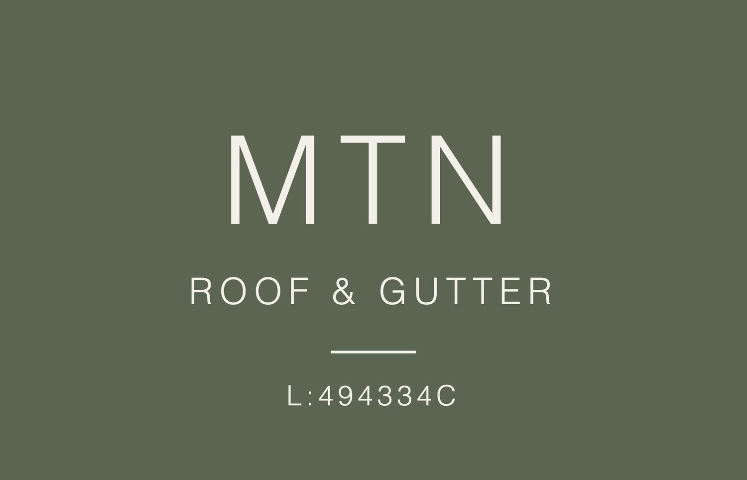 Mountain Roof and Gutter