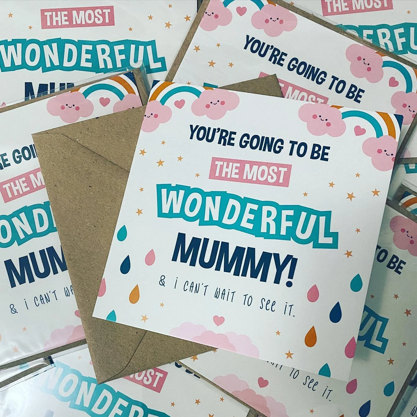 Some beautiful cards I made for all the mummy&rsquo;s to be coming up! A few lucky people have already received one of these from me! ✨ 

If you know someone expecting - drop me a DM to purchase! &pound;3 each (Free UK postage/ local collection).
Swi