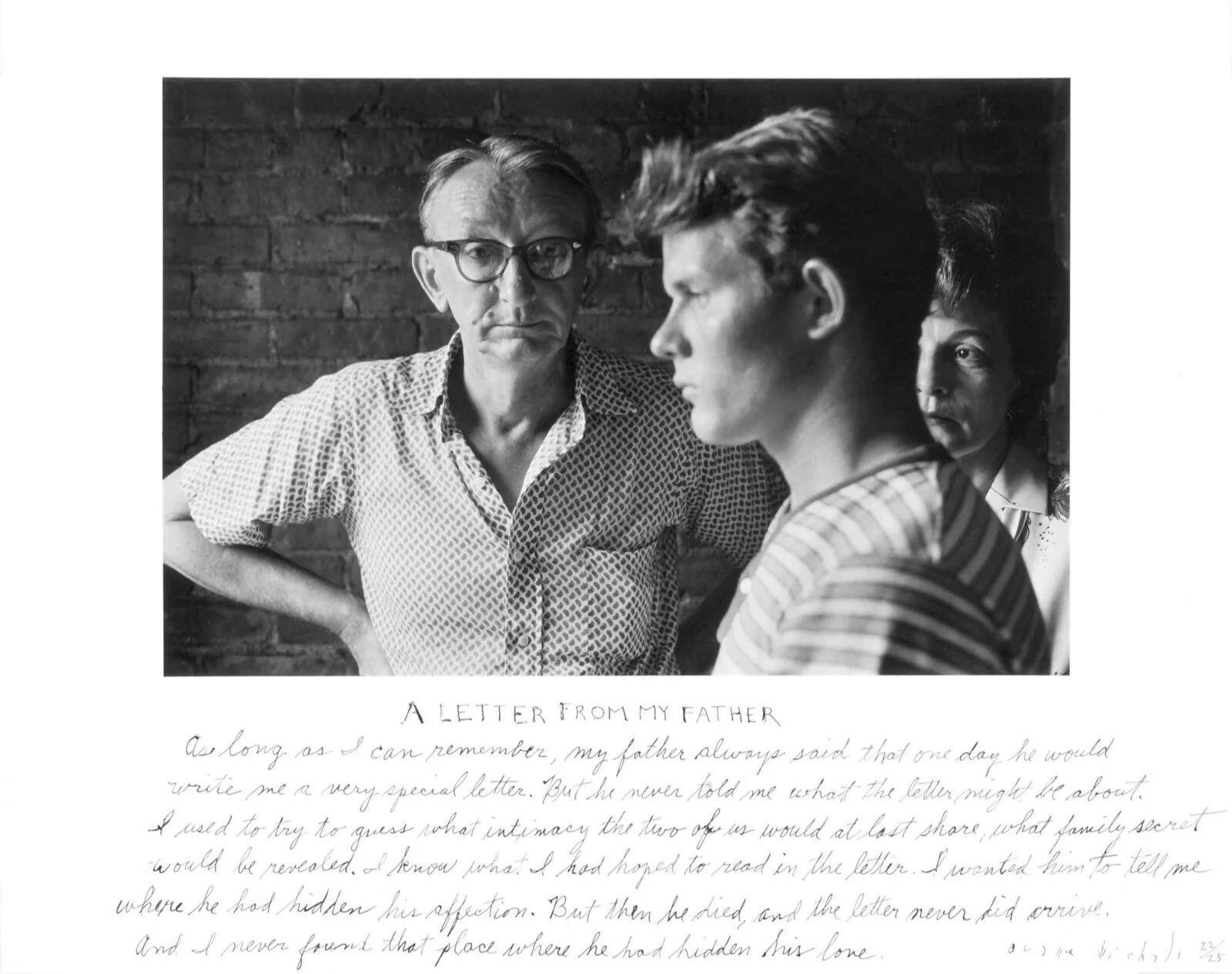 "A Letter from My Father," 1960/ 1975.