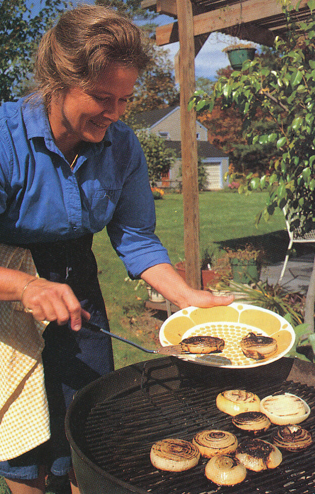 And grilling onions. From 'The Victory Garden Cookbook', 1982.