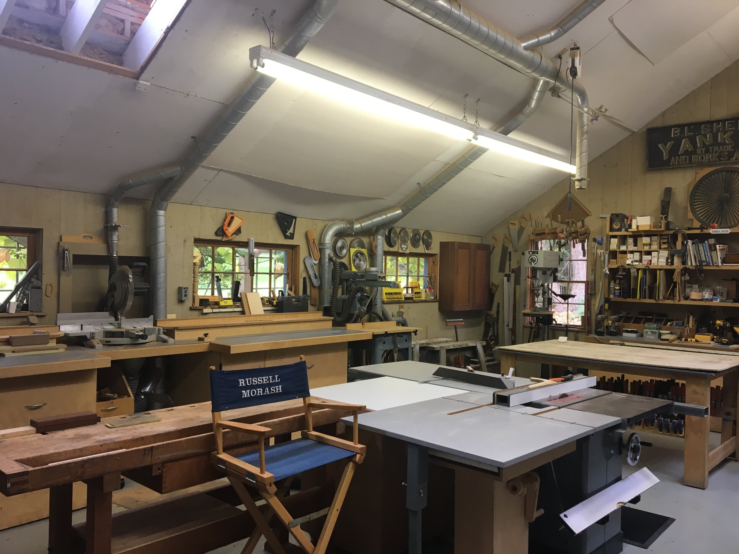 Inside "The New Yankee Workshop." (Photo by author).