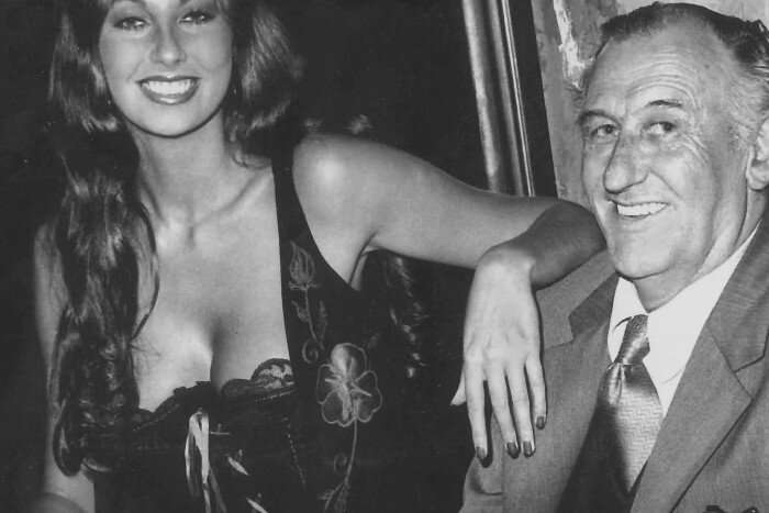 At a party at the Playboy Club to celebrate becoming Playmate of the Year on May 25, 1973.