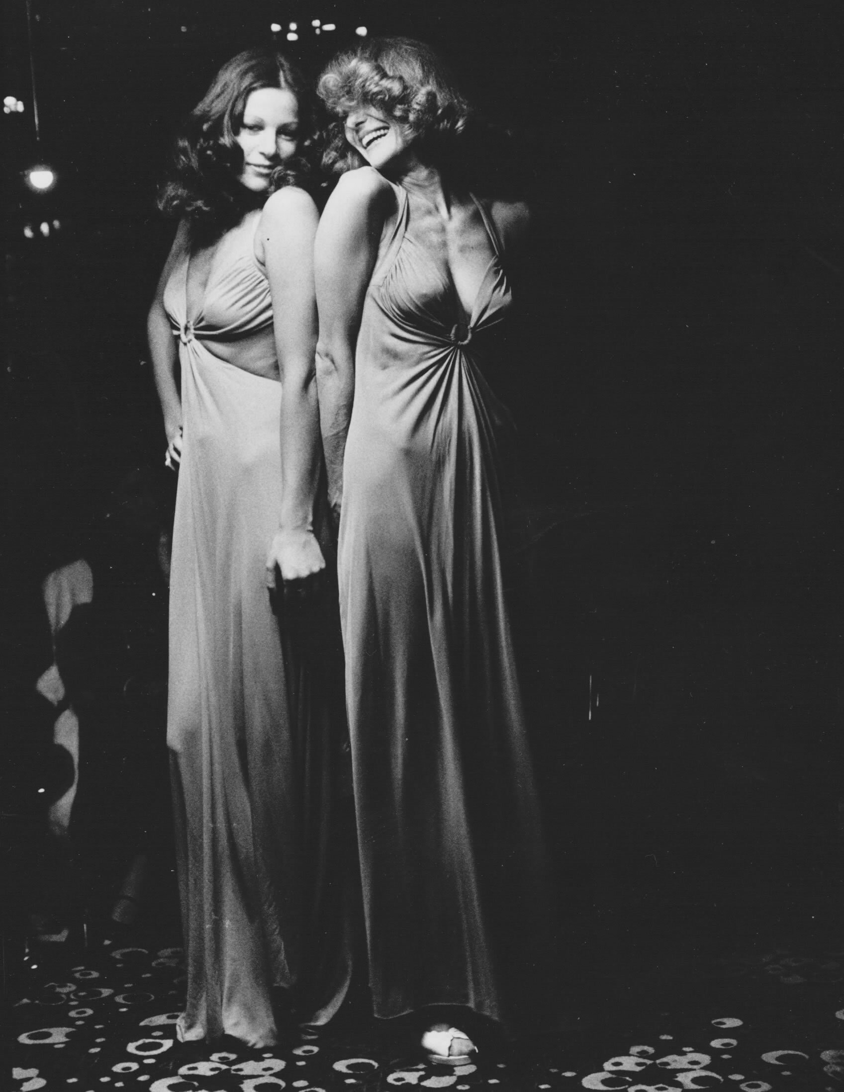 In 1971 Mia left fashion, and Vicky rebranded "Mia-Vicky" as "Vicky Tiel." This "bra-dress" was part of the premier collection under that label.