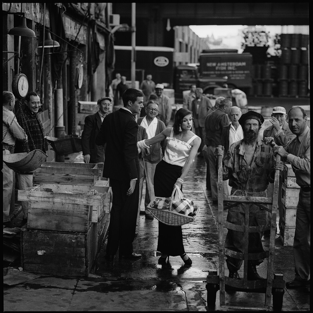 Fish Market, Anne St Marie, 1958. Photo by Jerry Schatzberg.