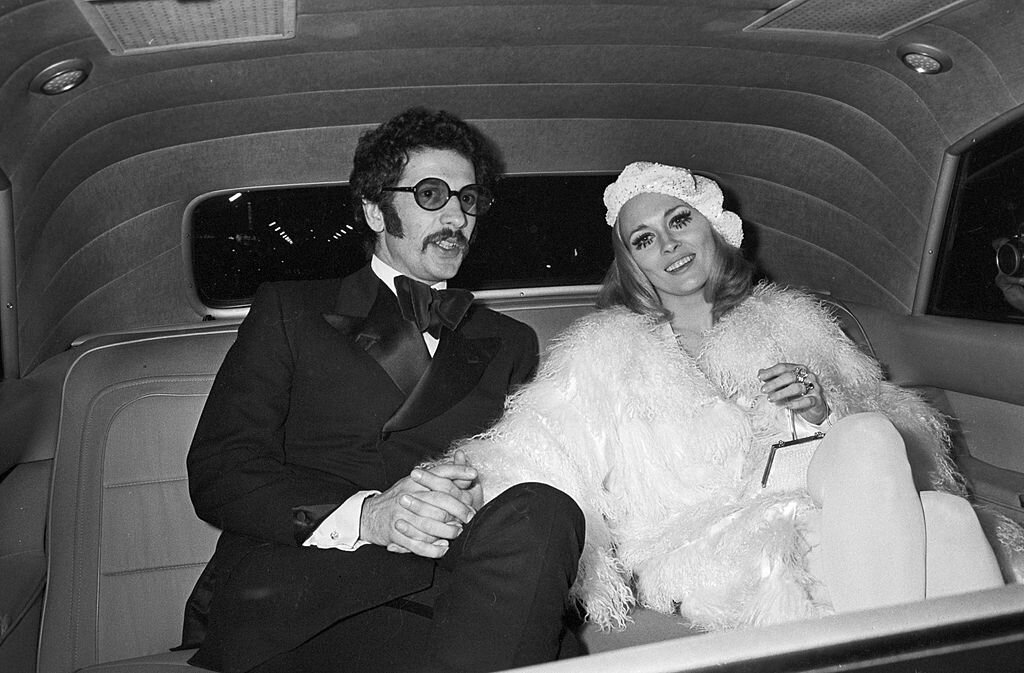 Jerry Schatzberg and Faye Dunaway on their way to the afterparty for the French premiere of 'Bonnie &amp; Clyde' on January 24, 1968.