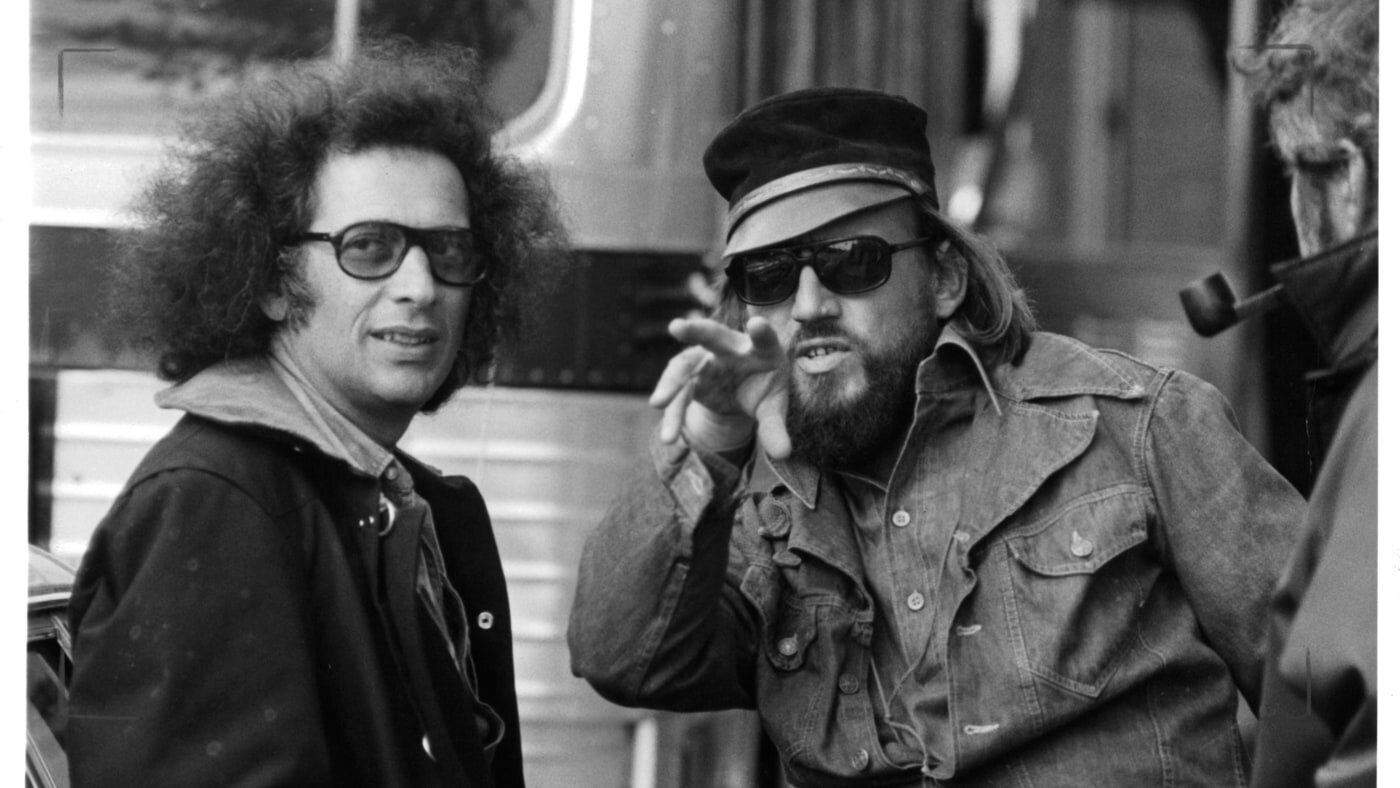 Schatzberg with his cinematographer, Vilmos Zsigmond, on the set of 'Scarecrow' (1973).