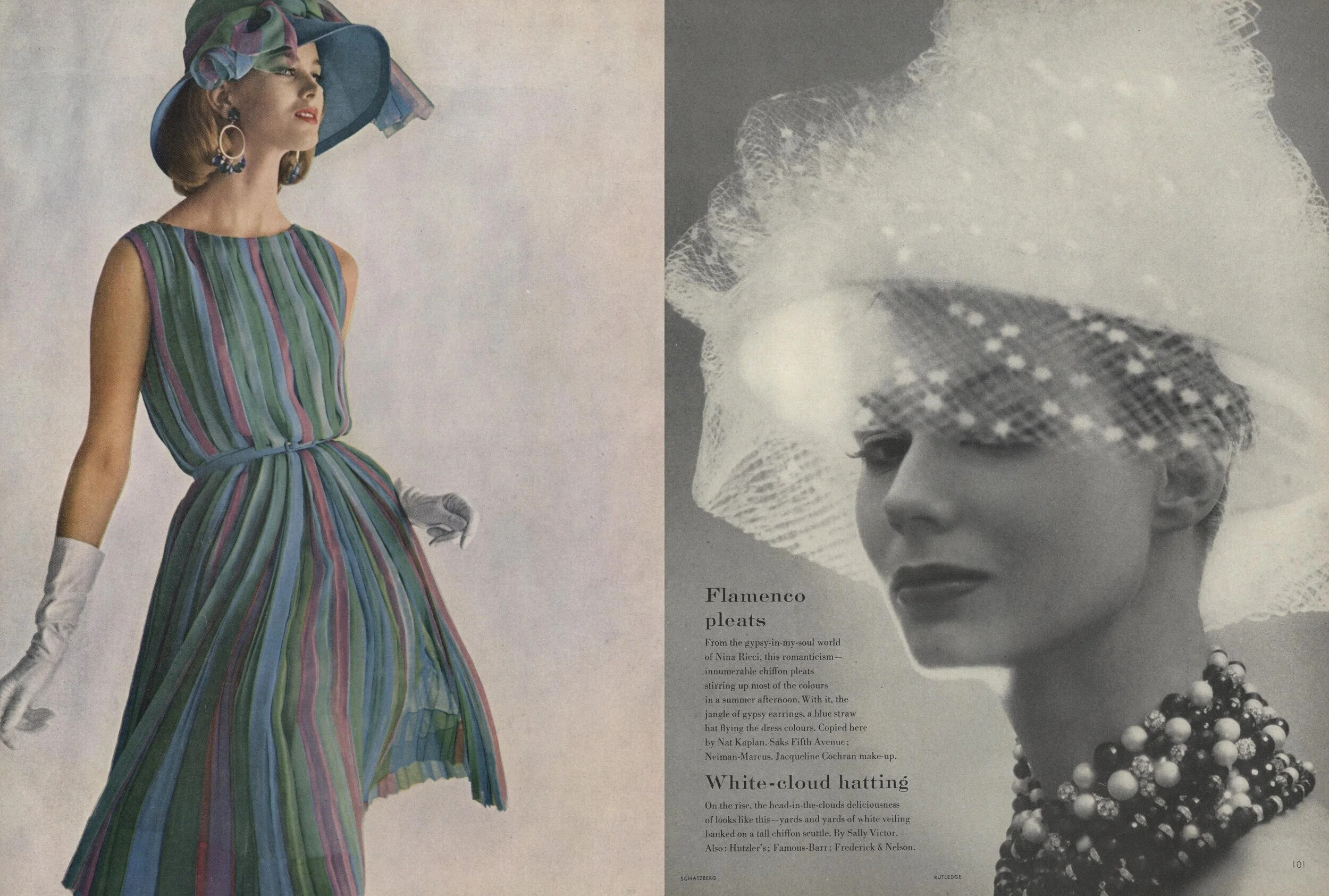 Photos by Jerry Schatzberg for Vogue, April 15, 1960.