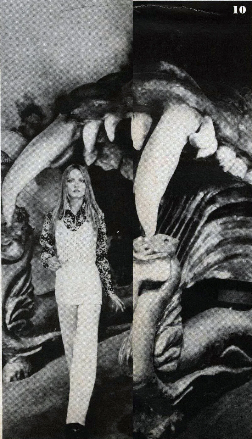 Ingrid photographed at the Stirling Cooper shop in London by Catherine Milinaire for Vogue, January 1970.