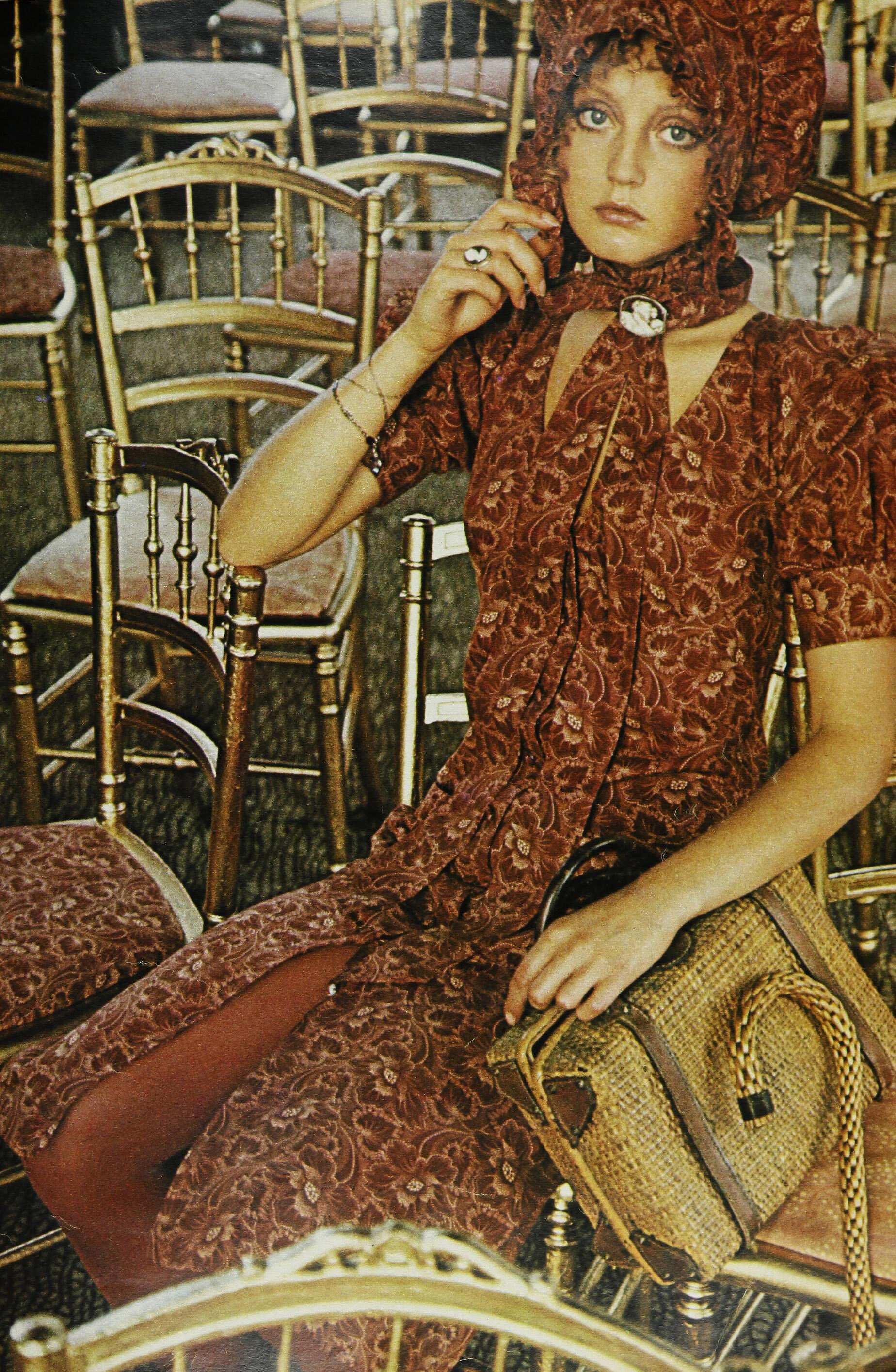 Modeling Biba for Seventeen, January 1971. Photo by Sarah Moon.