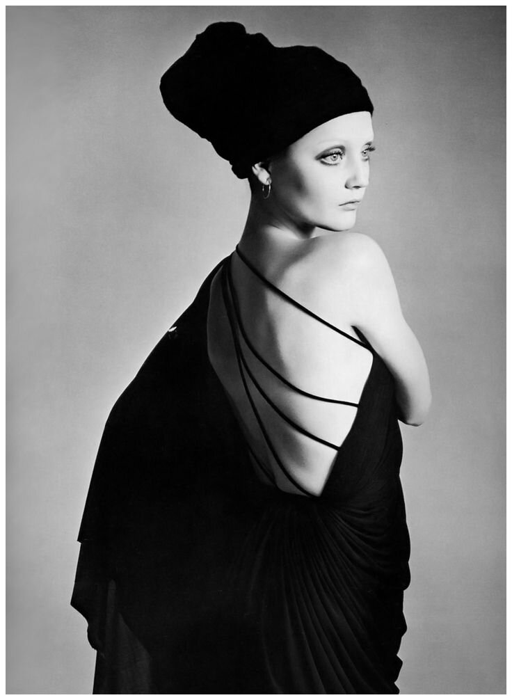 Ingrid Boulting photographed by Richard Avedon, 1970.