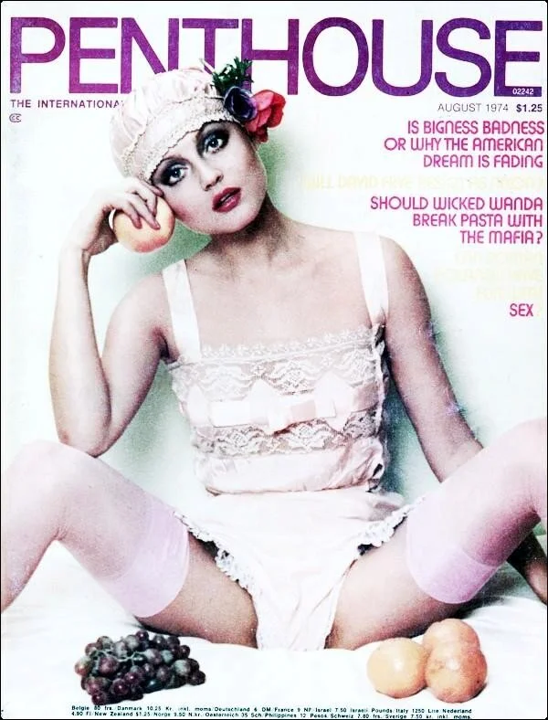 On the cover of Penthouse, August 1974. 