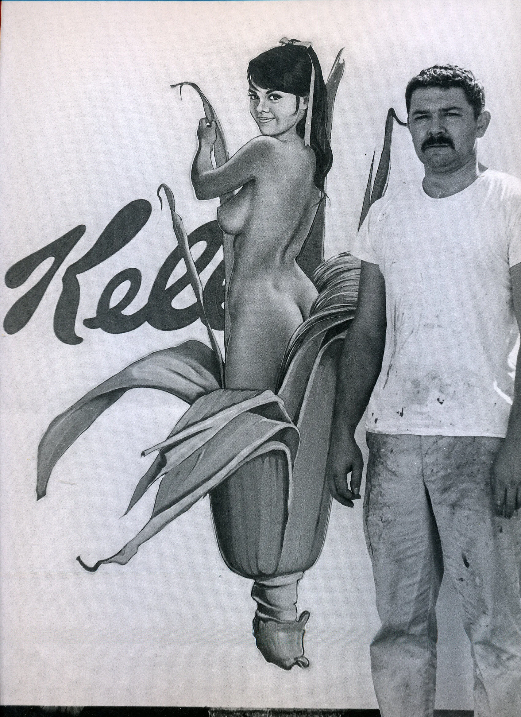 Mel with "Miss Corn Flakes," 1964.