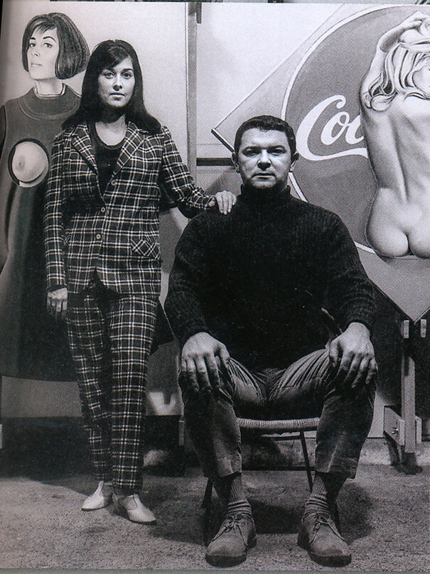 Leta and Mel in his Union City studio, 1976.
