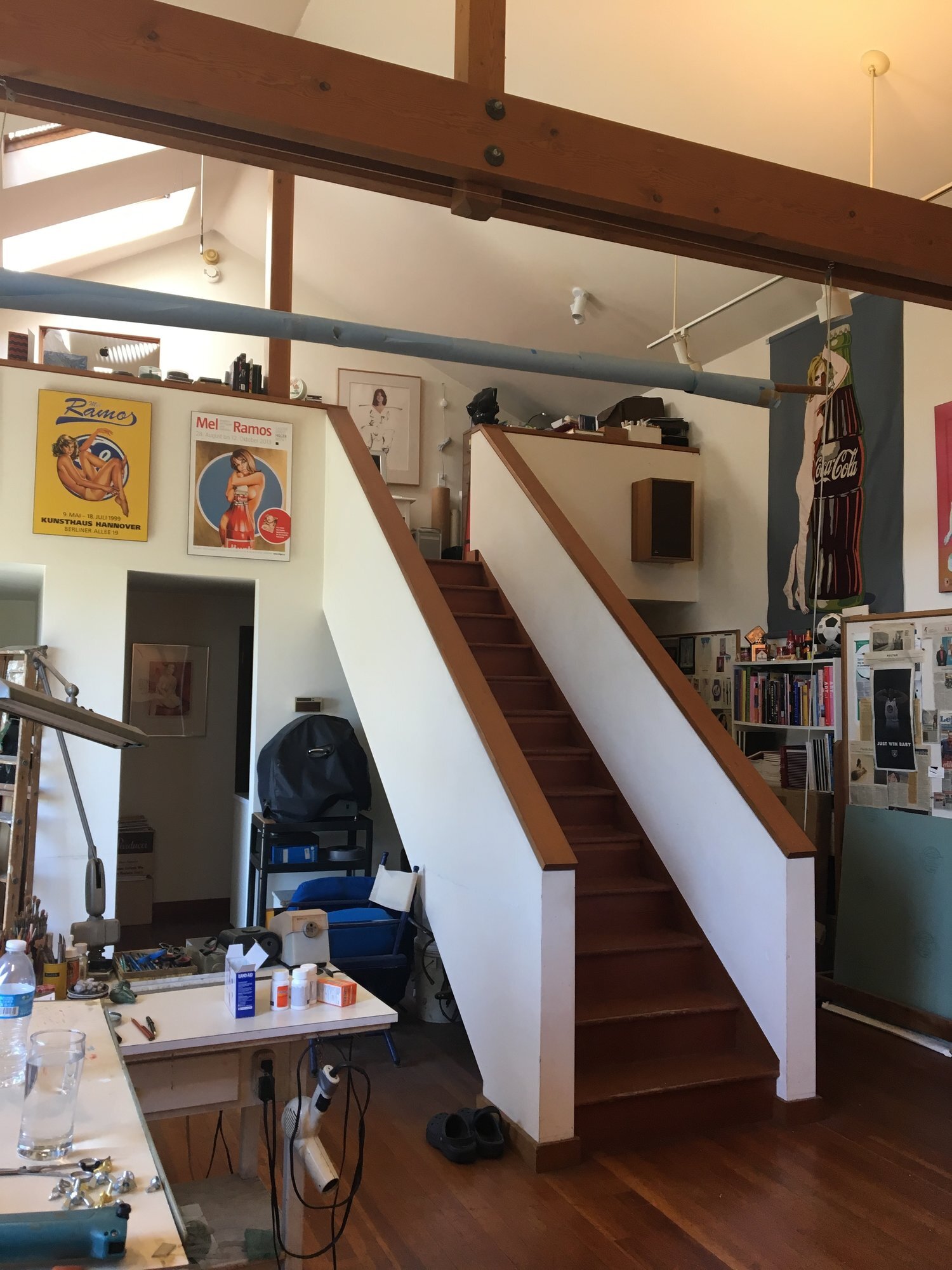 Inside Mel Ramos' Oakland studio.