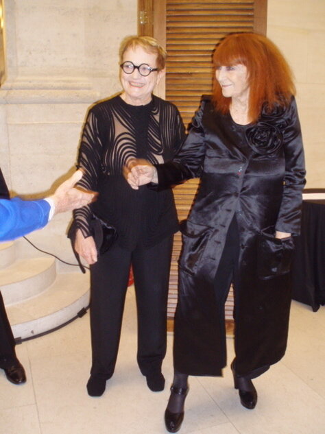 Marylou and Sonia Rykiel after the Chevalier of the Order of Arts and Letters ceremony in 2008. 