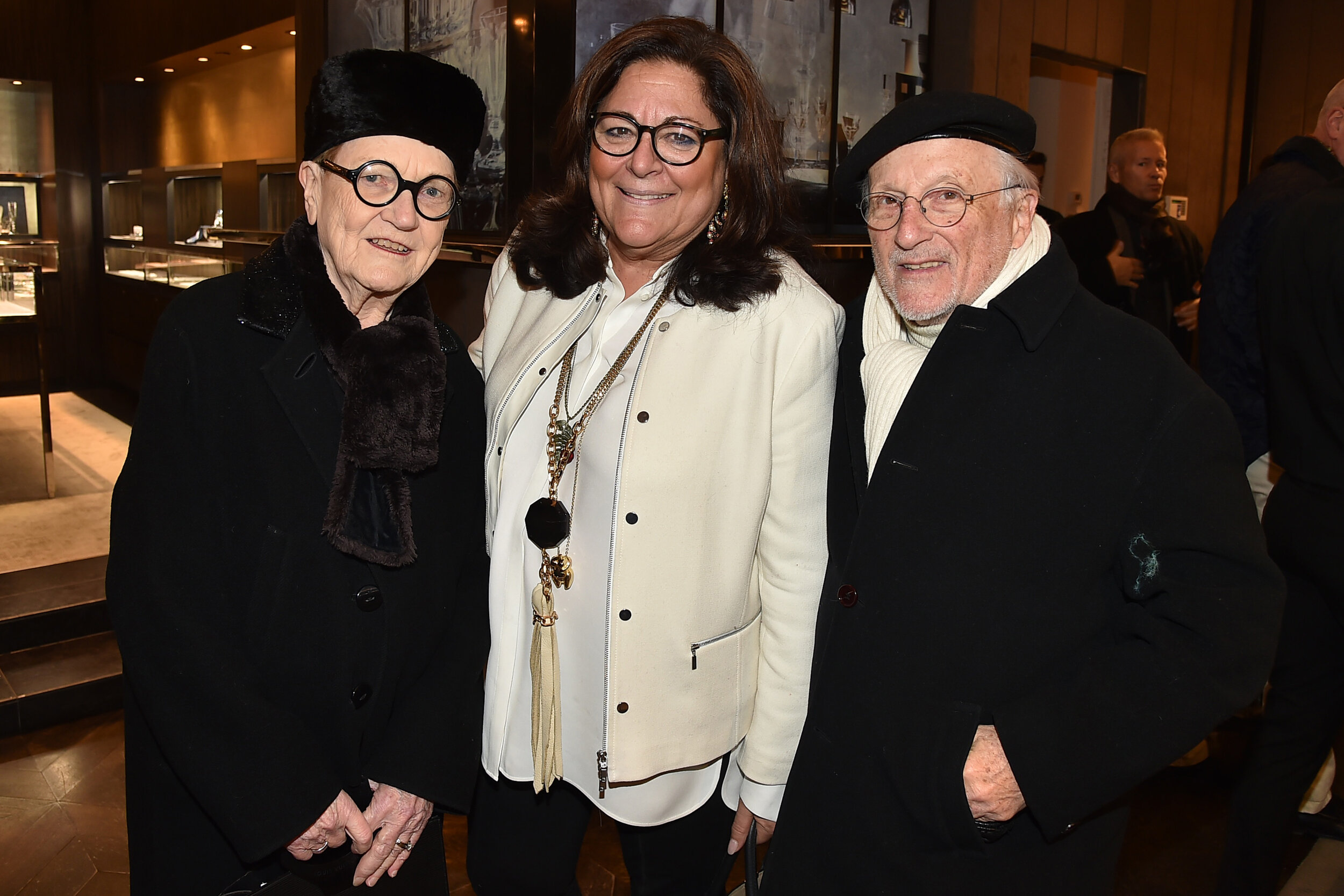 Marylou with fashion legends Fern Mallis and Stan Herman