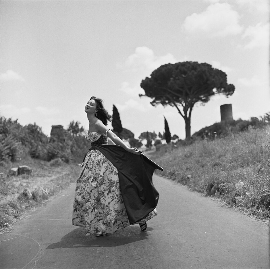 Ivy Nicholson dances her way down the Appian Way