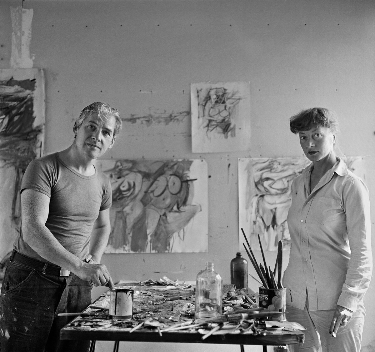 Willem De Kooning and Elaine De Kooning, East Hampton, 1953