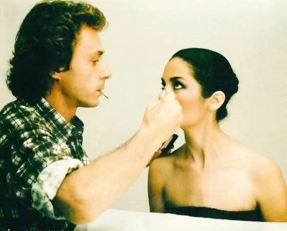 "On the set with Karen Howard McHugh, 1970's"