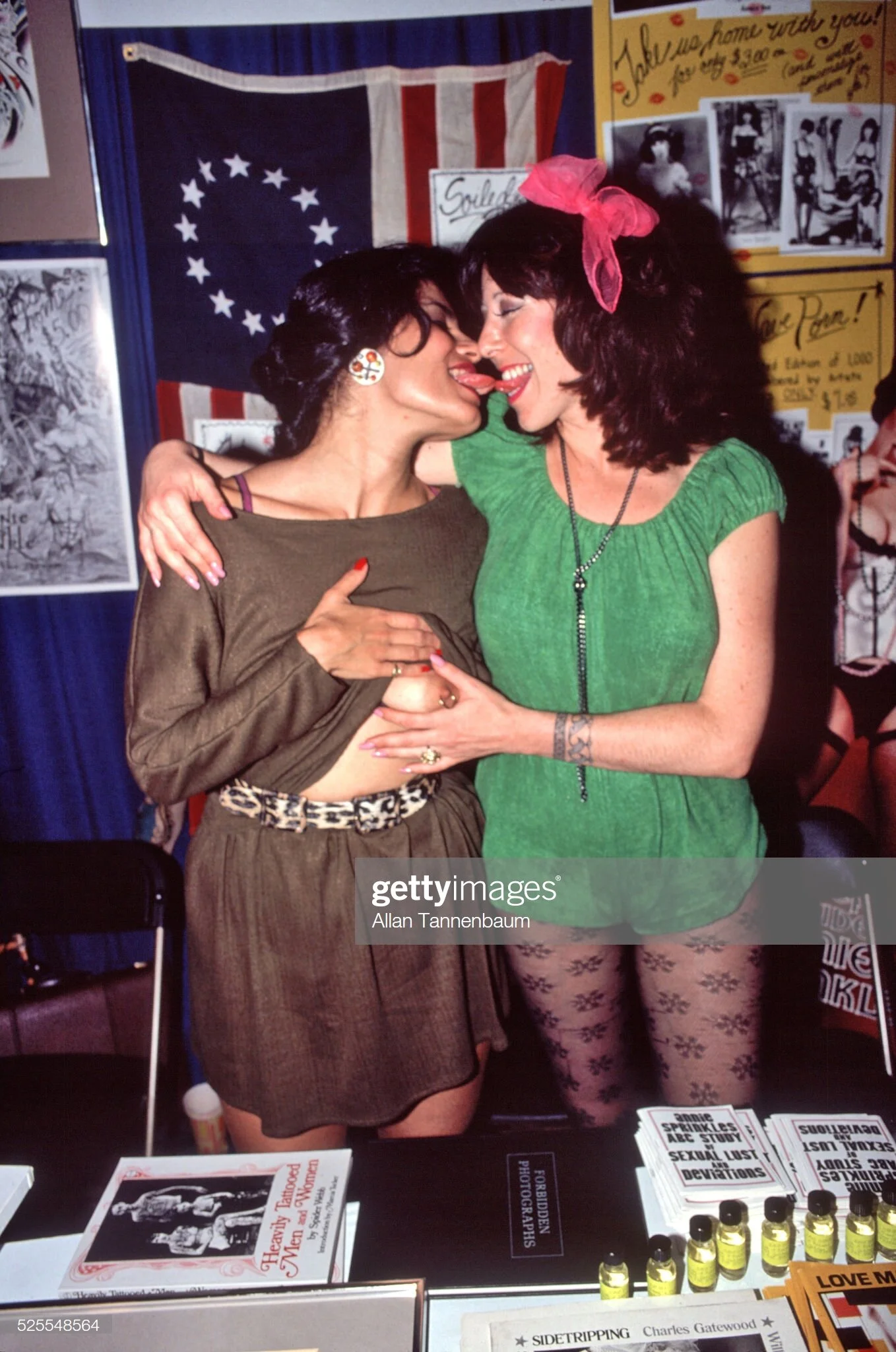Veronica Vera and Annie Sprinkle's booth at Sexpo '82. Photo by Allan Tannenbaum.
