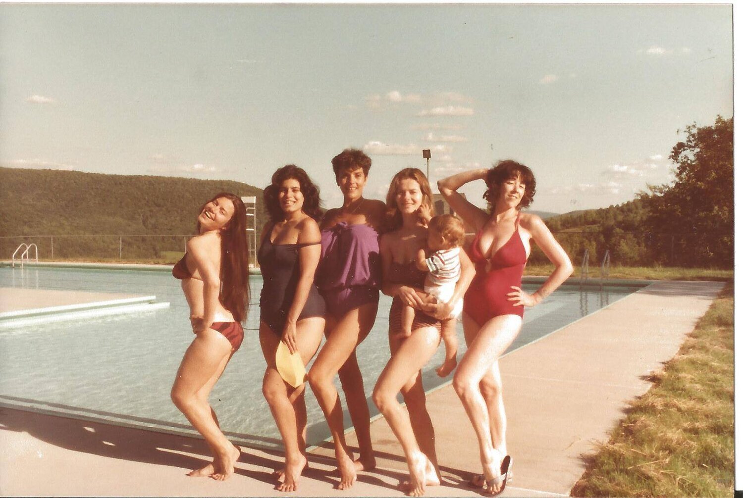 Club 90 circa late 1980s ( left to right): Candida Royalle, Veronica Vera, Gloria Leonard, Veronica Hart (and her son Christopher).