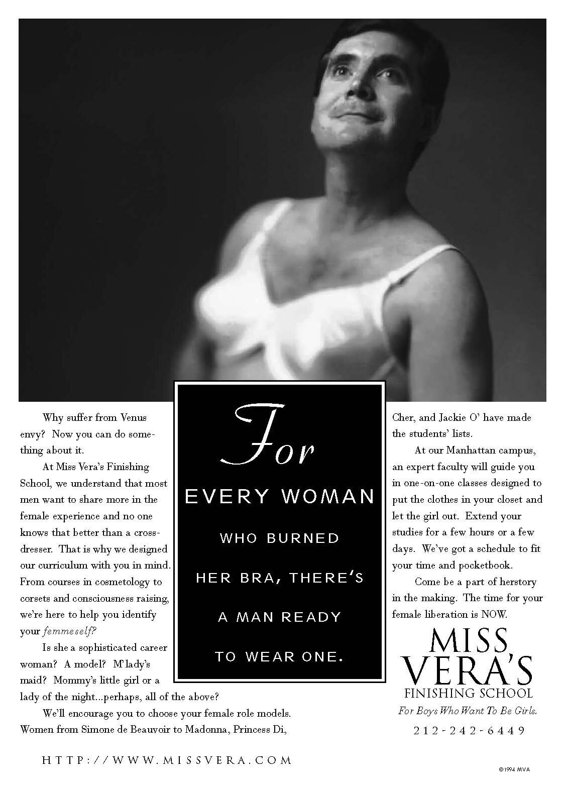 An award-winning ad for Miss Vera's from 1995.