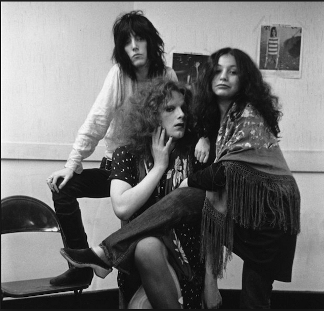 Patti Smith, Jackie Curtis, and Penny Arcade in 1969. Photo by Leee Black Childers. 