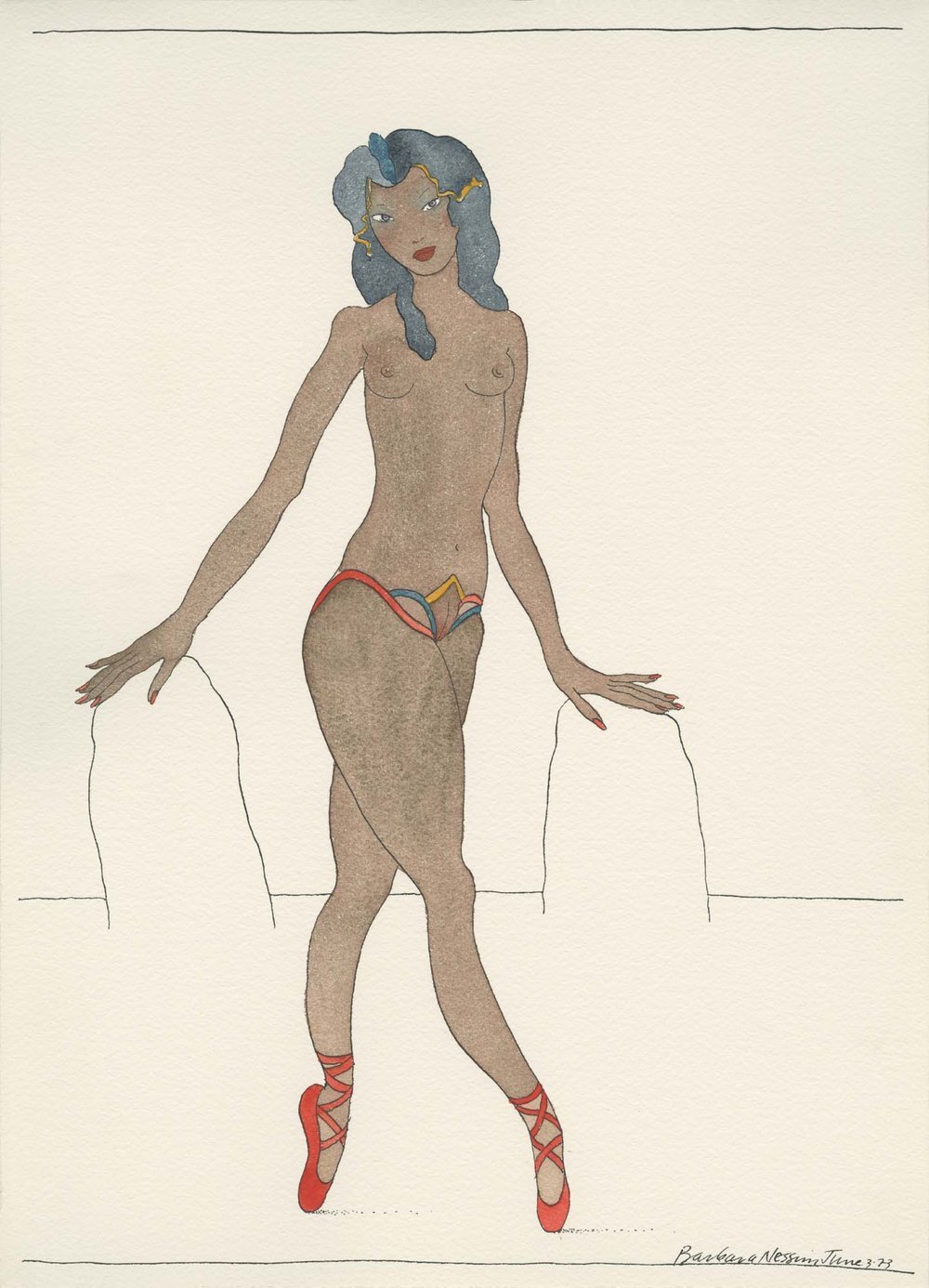 Yvonne with Rainbow Panties, 1973