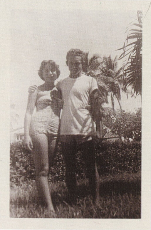 Barbara and her future husband Jules Demchick, 1955