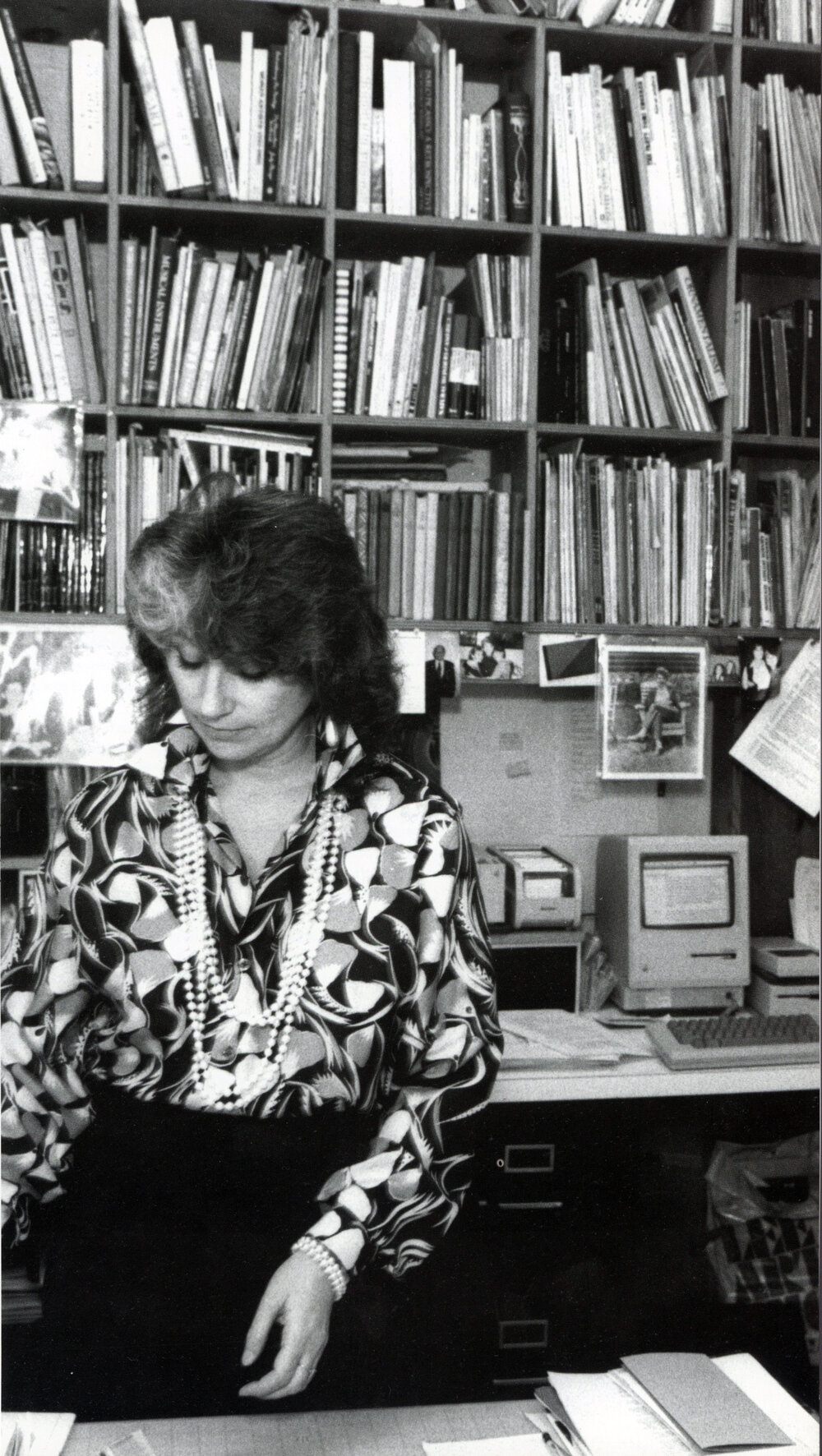 Nessim with her old Mackintosh Plus, circa 1984