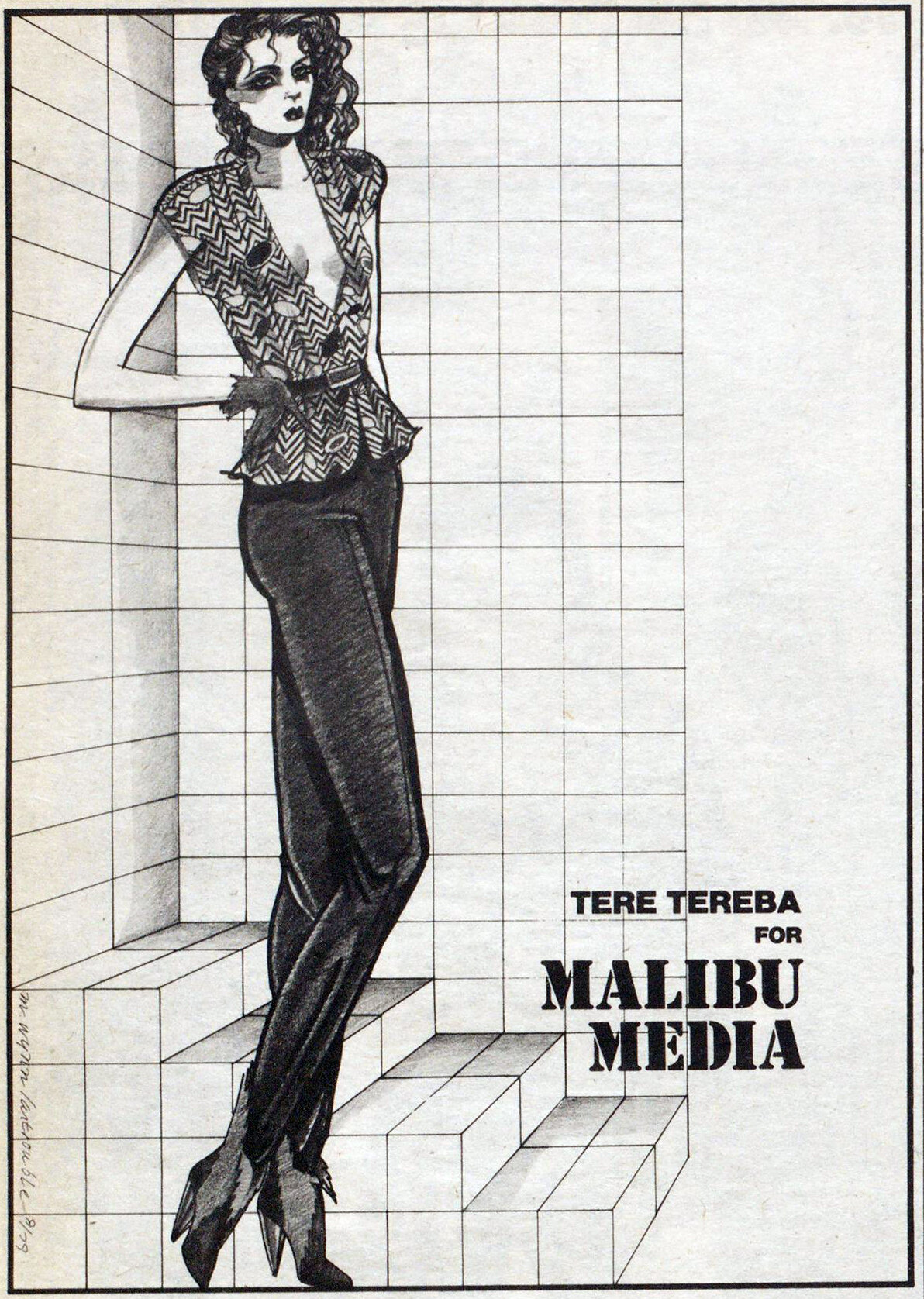 Malibu Media ad. WWD, August 22, 1979.