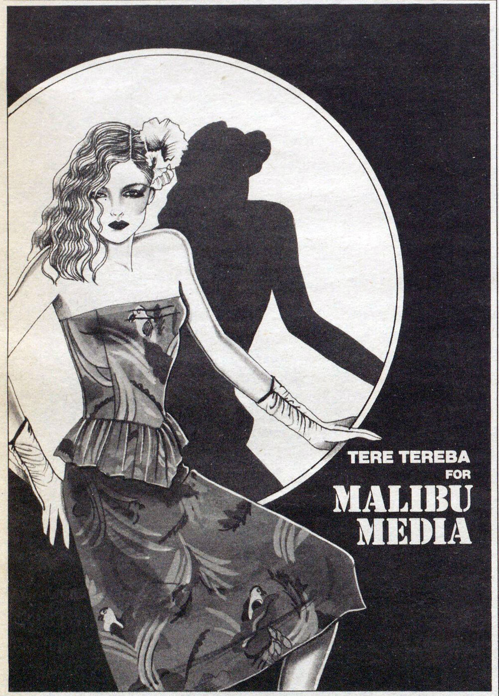 Malibu Media ad. WWD, October 3, 1979.