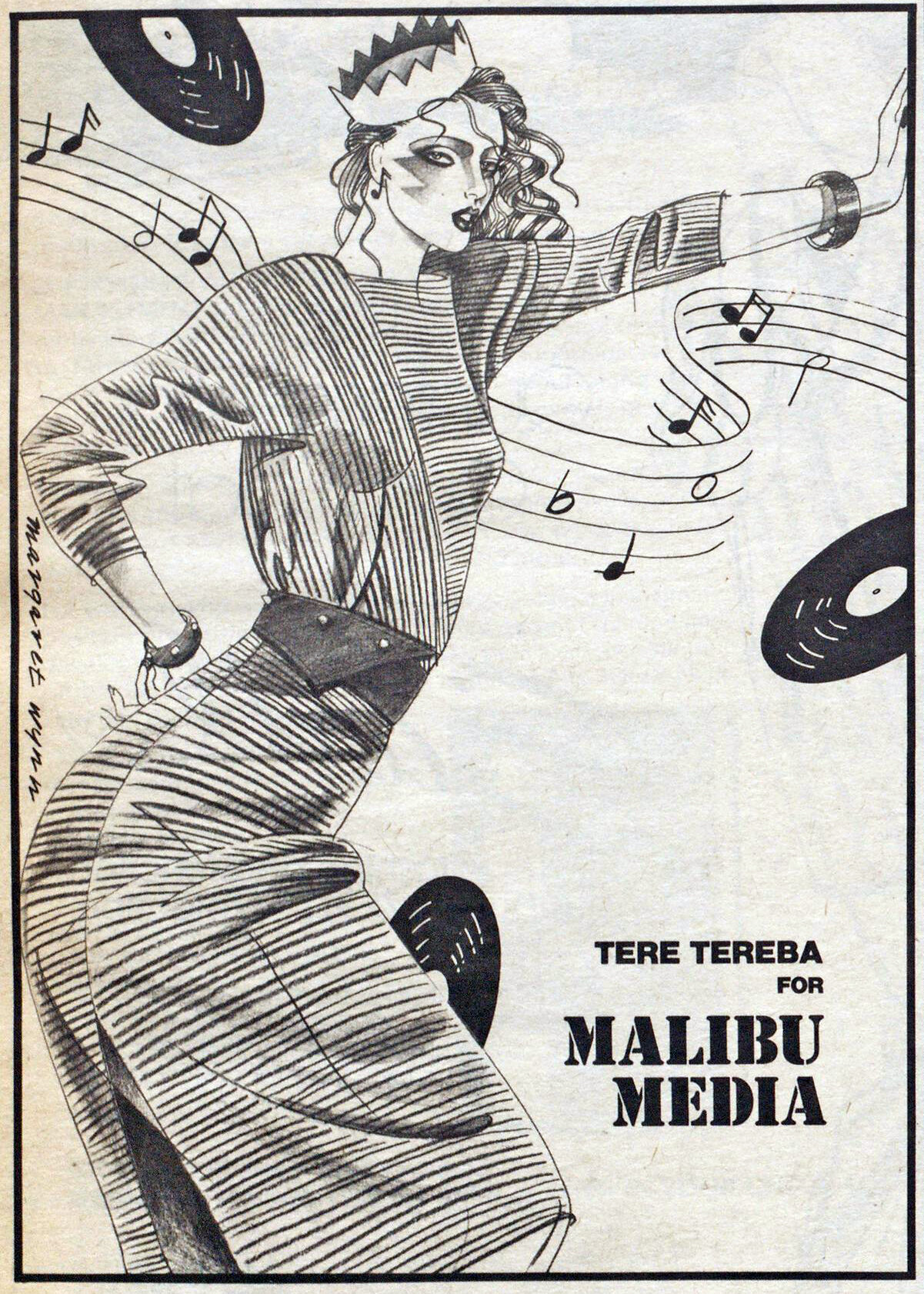 Malibu Media ad. WWD, June 6, 1979.