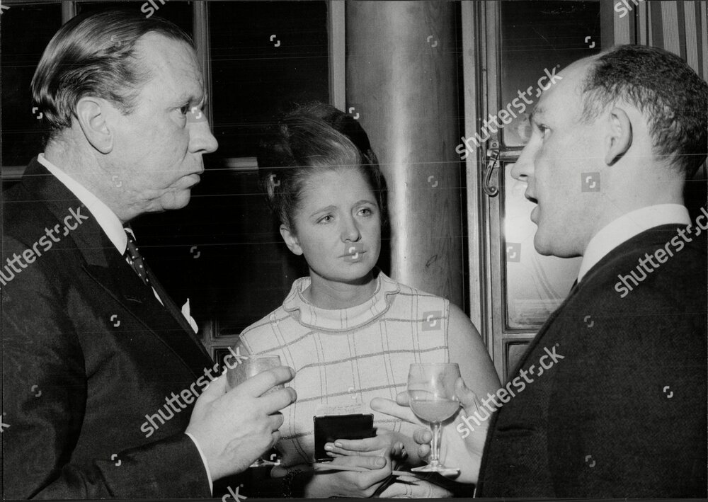 Shirley Lord With Stirling Moss (right) At The Savoy Hotel, January 1967.