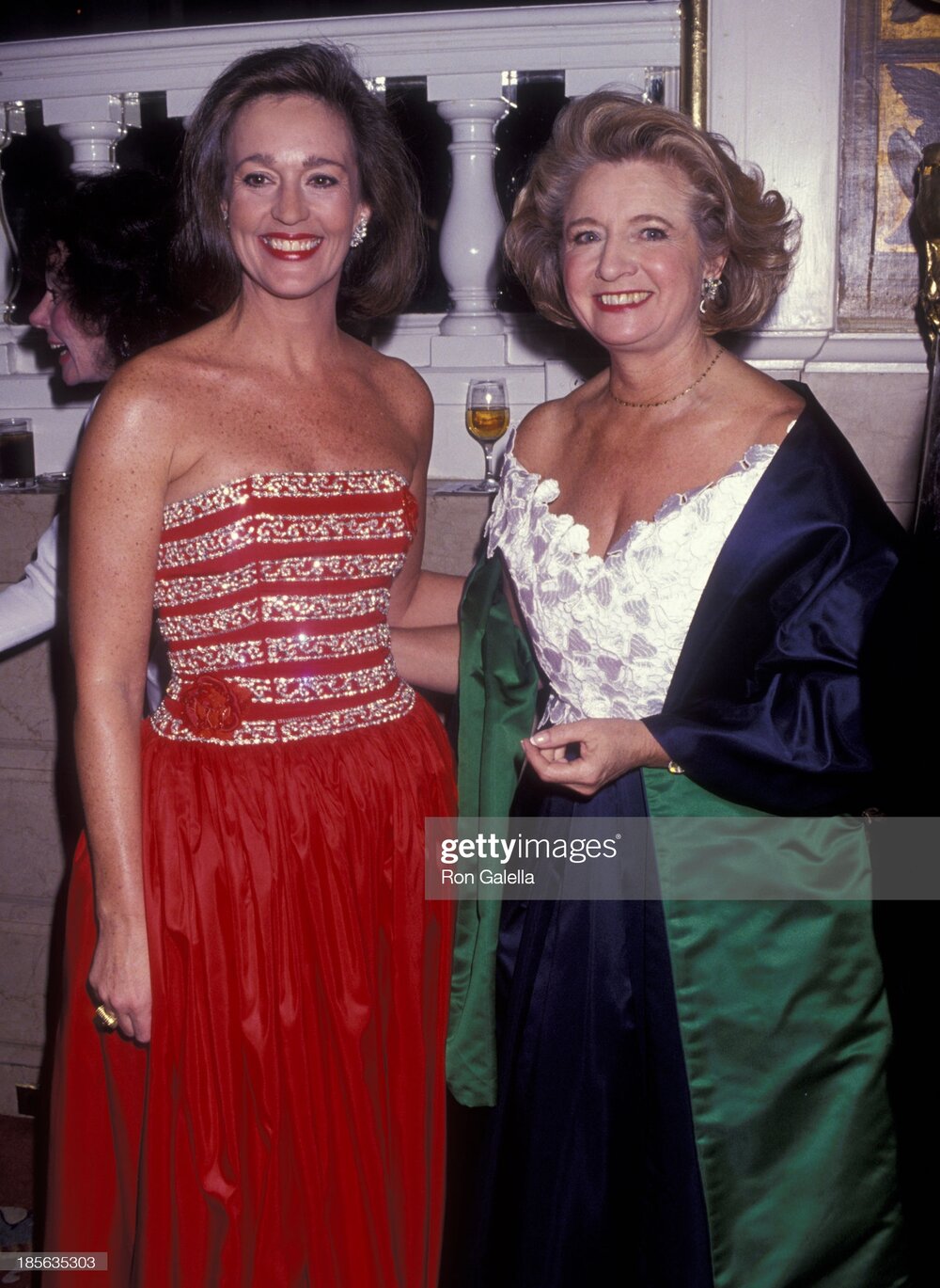Anne Fuchs and Shirley Lord Rosenthal attend Winternight Benefit on November 18, 1991 at the Plaza Hotel. Photo by Ron Galella.