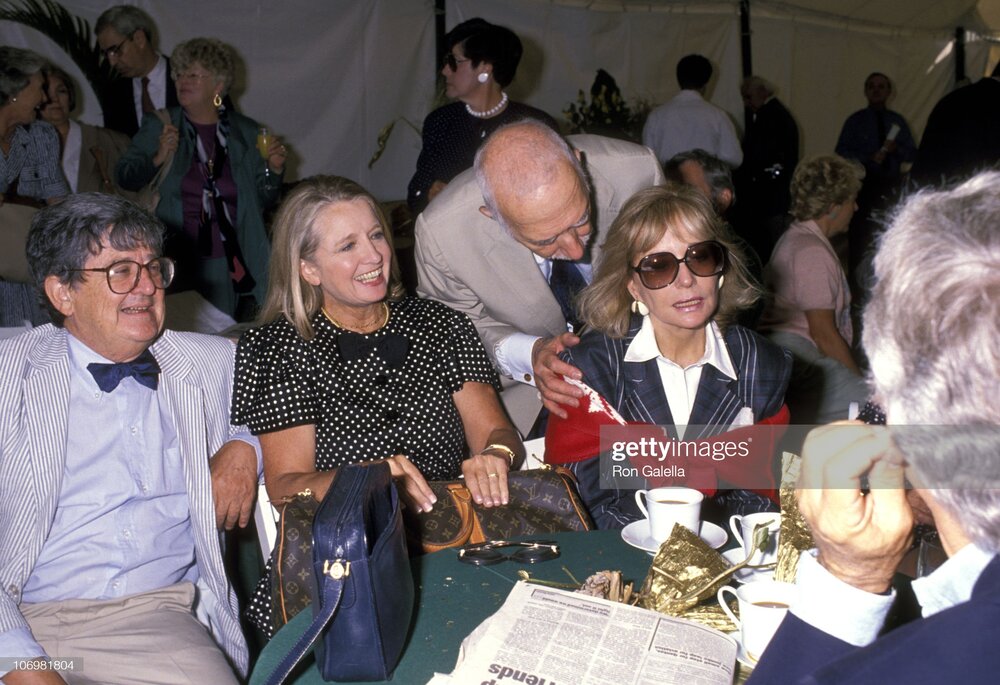Malcolm Forbes 70th Birthday Party Departs JFK International Airport For Morocco - August 18, 1989 Abe Rosenthal, Shirley Lord, David Brown, and Barbara Walters.