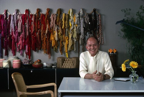 Jack Lenor Larsen in his studio, New York, 1982. (Photo by Susan Wood_.jpg