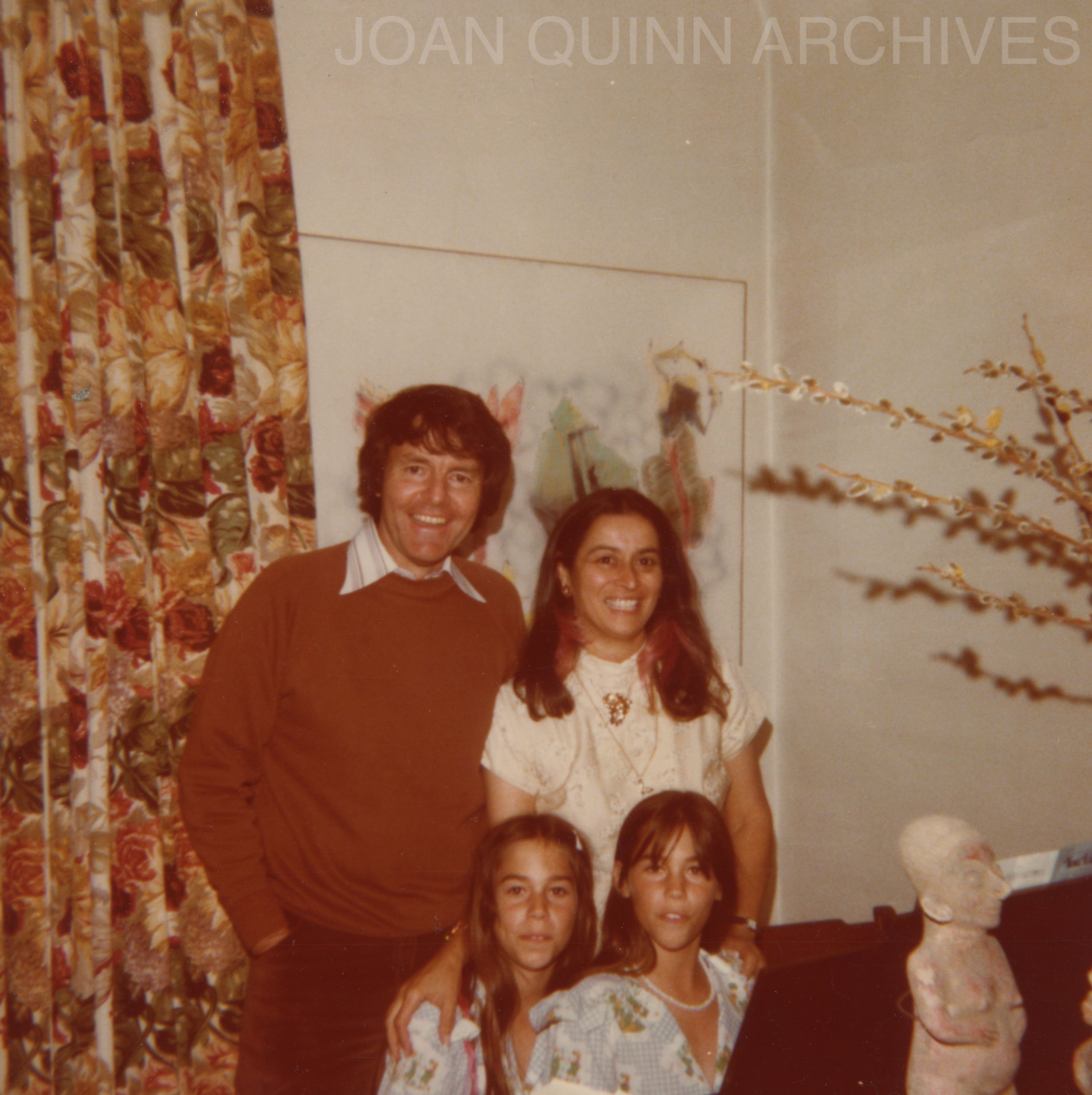 The Quinn family at homes, 1970s.