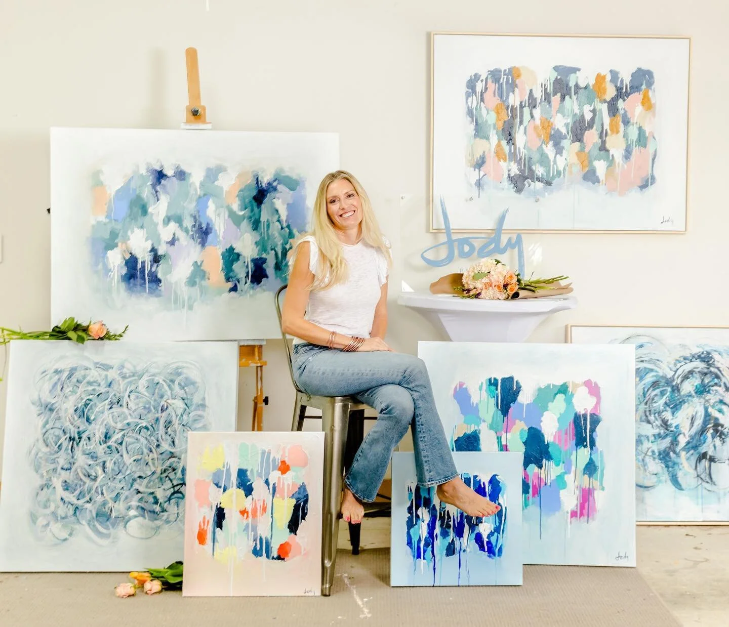 I am excited to share my first series of abstract paintings! Website will be live June 1st with pricing and availability.