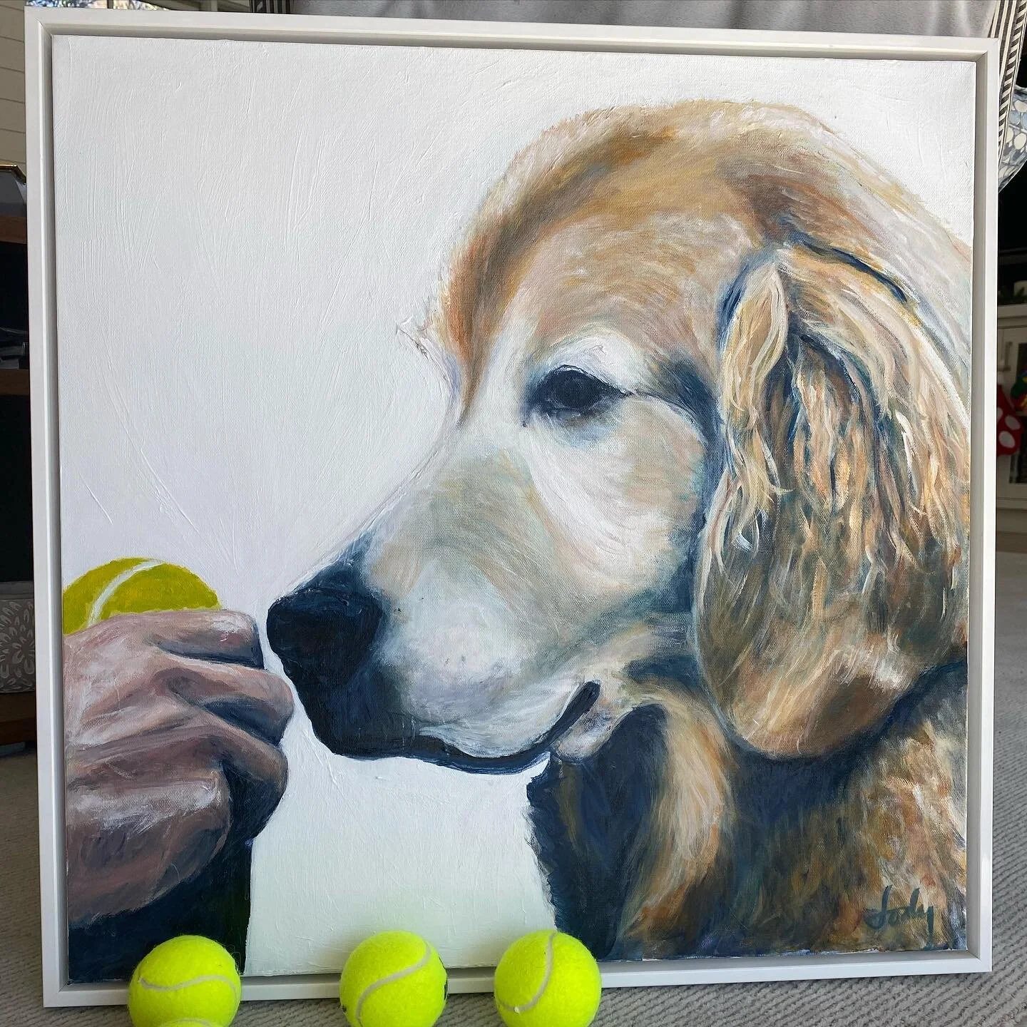 Finishing up my dog series with these beautiful goldens. I have loved painting animals (I will still take a few animal commissions) but shifting gears in 2021. I have been working on a new series of abstract paintings that I am so excited to share wi