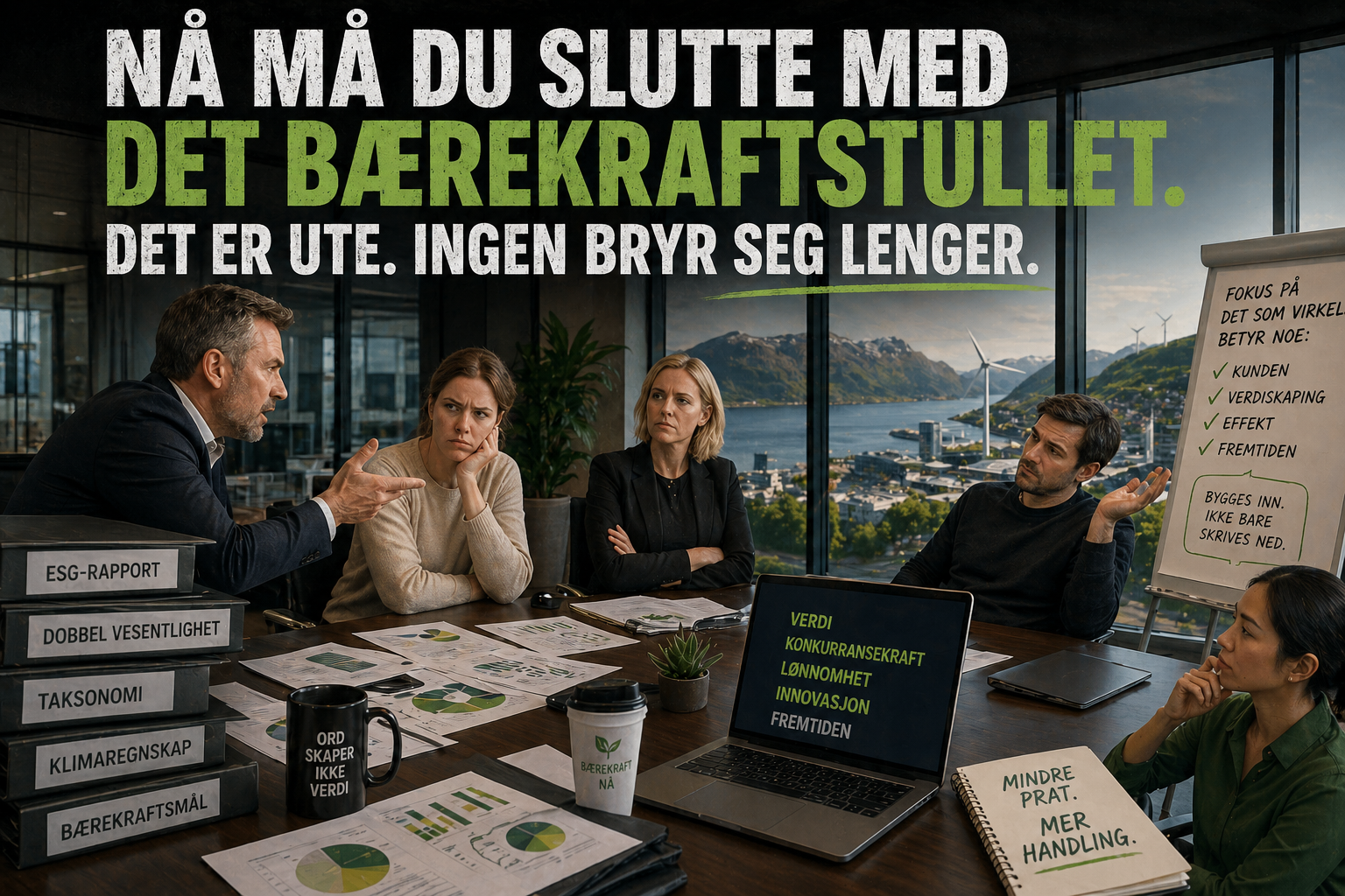 Nå må du slutte med det bærekraftstullet. 