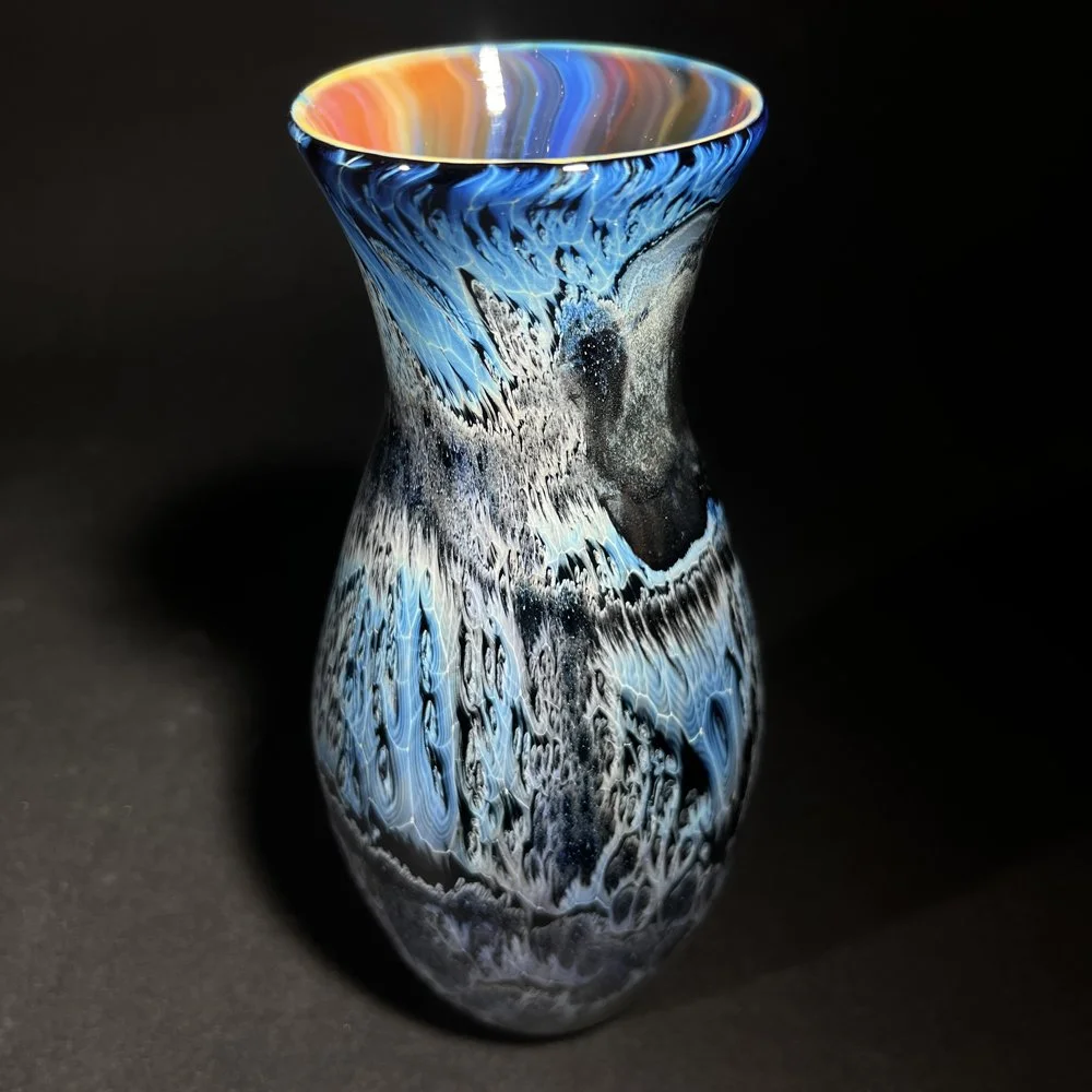 Blue New Mexico Glass Vase