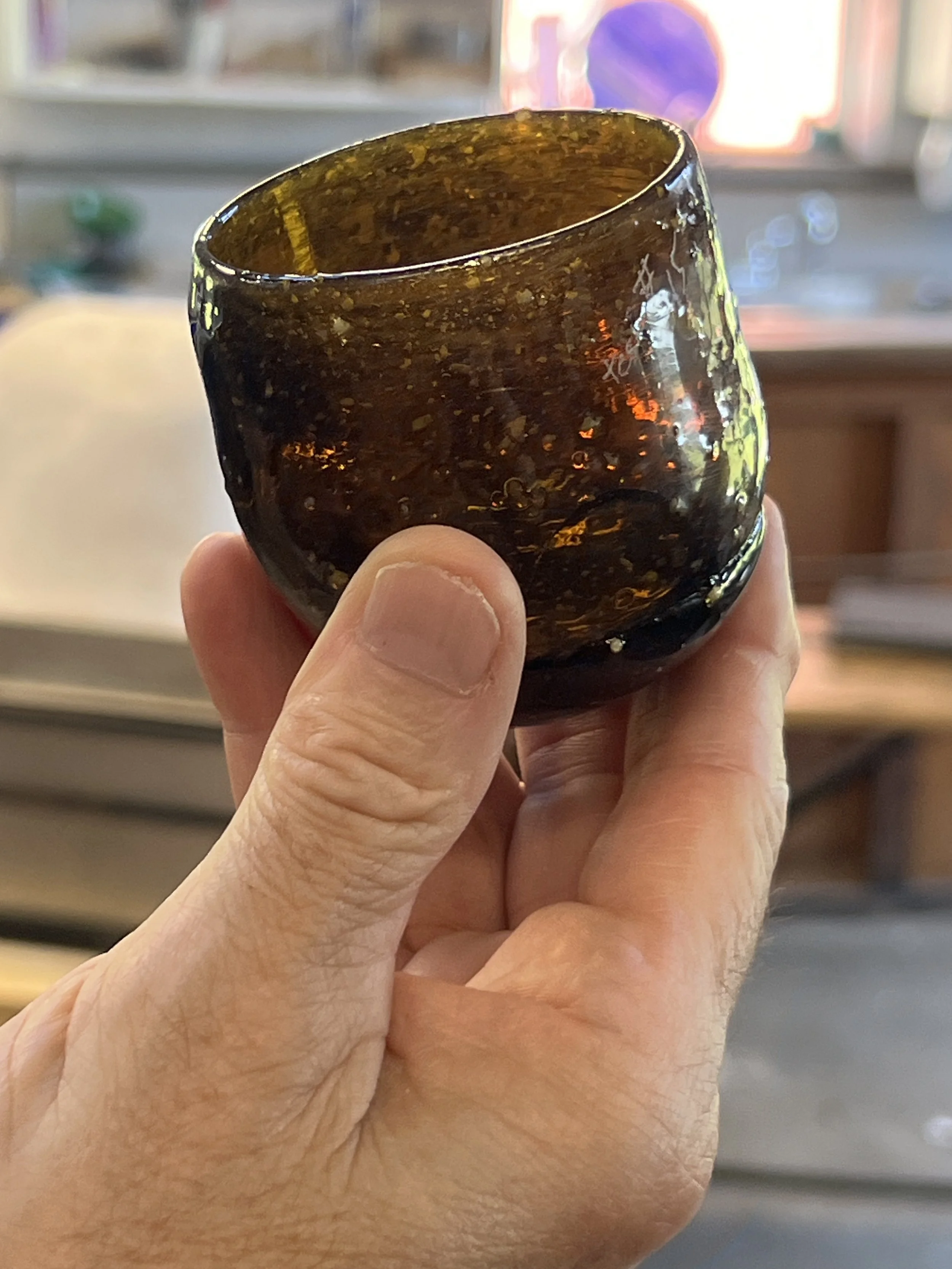 Test melt #13: a blown cup