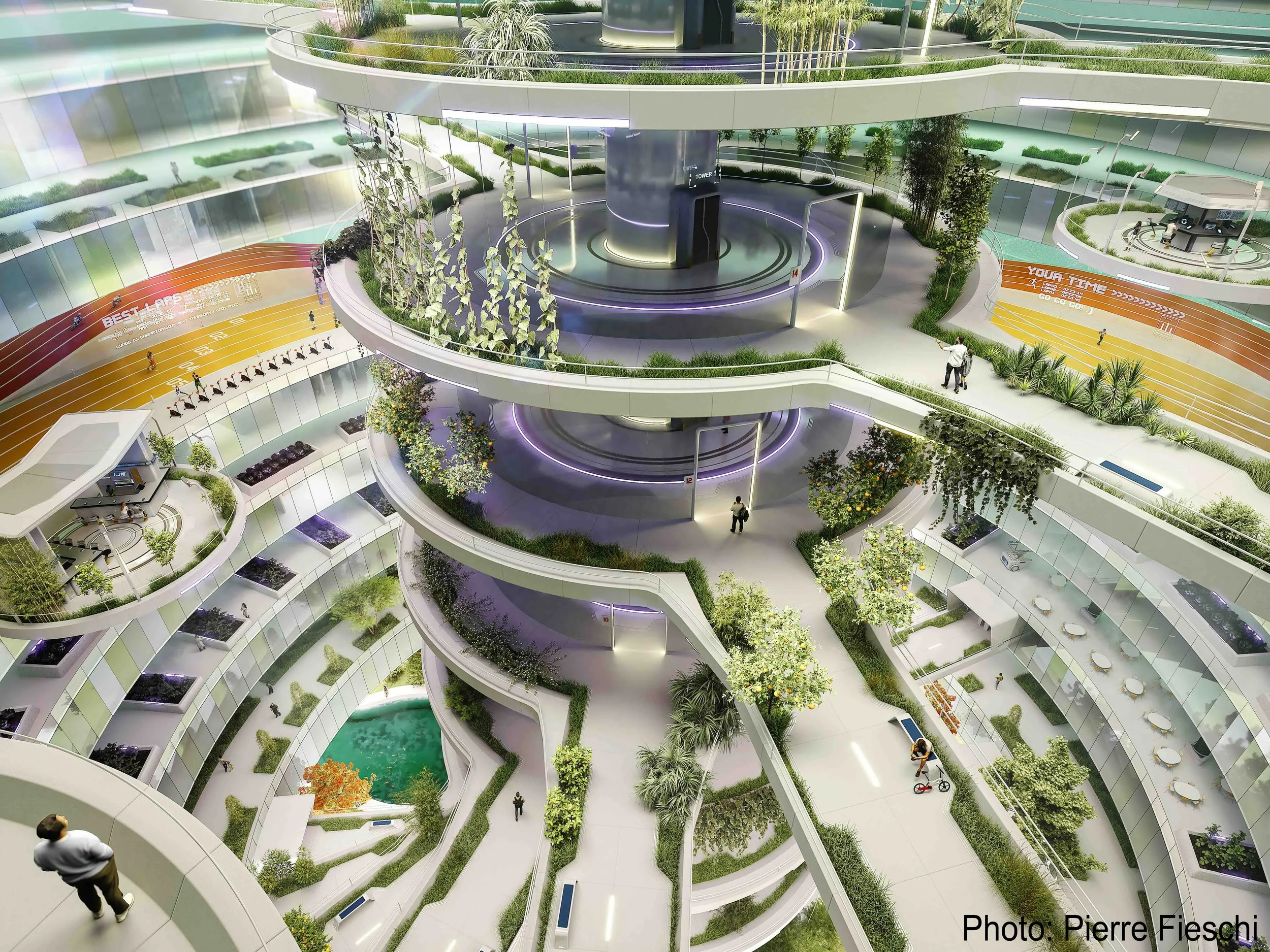 Rendering of Lunar Habitat Interior. Credit: Pierre Fieschi, Renderstorms