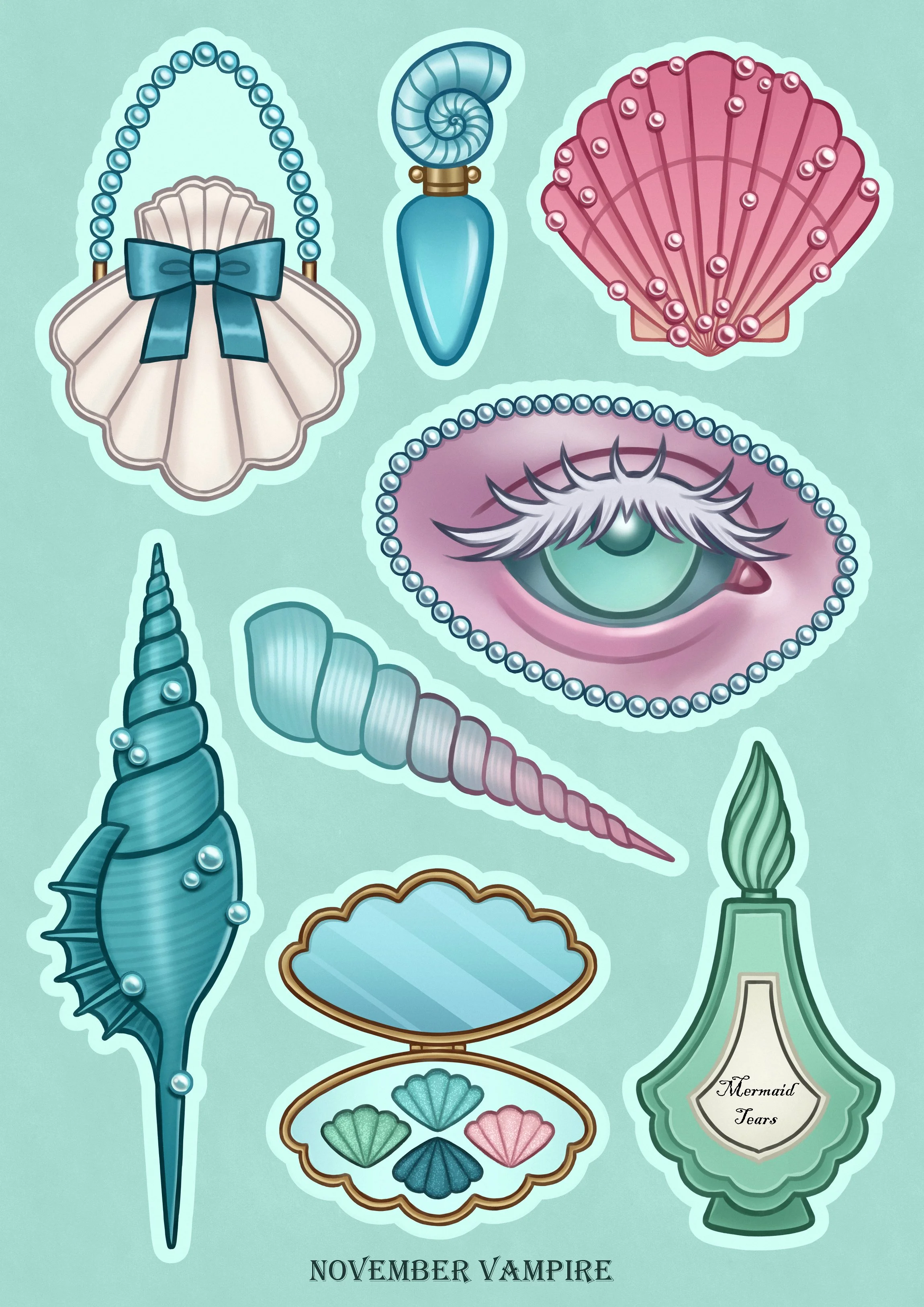 mermaid items illustration