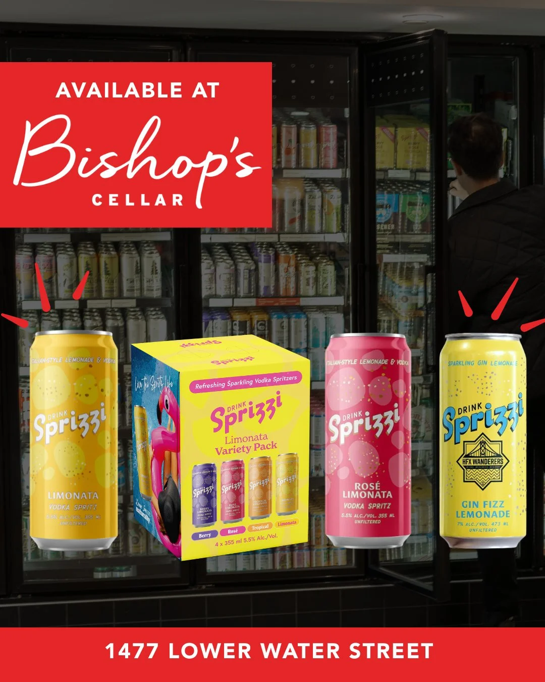 Your next Sprizzi run starts at @bishopscellar ✨️⁠
Home to the largest variety of Sprizzi flavours outside our retail shop!⁠
⁠
Sprizzi | Drink Sprizzi | Bishop&rsquo;s Cellar | Halifax | Ready-to-drink cocktails⁠
